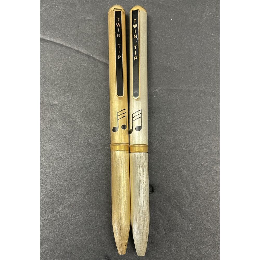 Vintage 1950s Musical Note Twin-Tip Ballpoint Pen – Unique Design